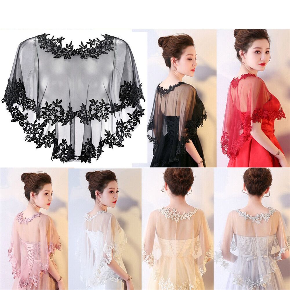 Stole Wedding Shawl - Модная кружевная накидка с коротким рукавом