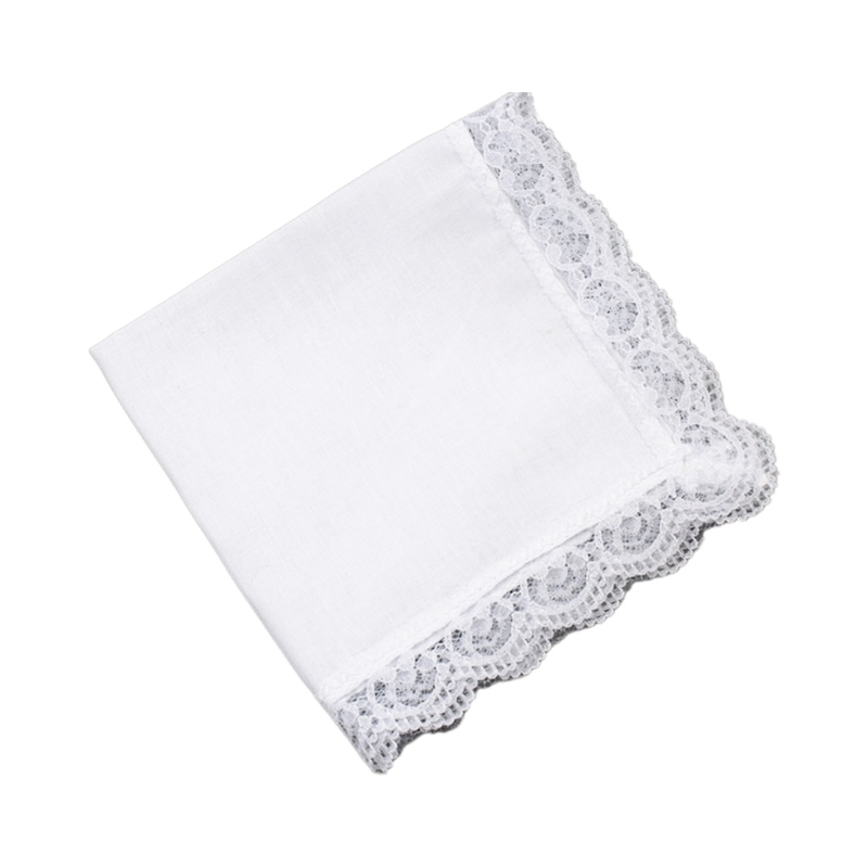 Handkerchief Cotton Men - D0UB Легкий белый носовой платок с