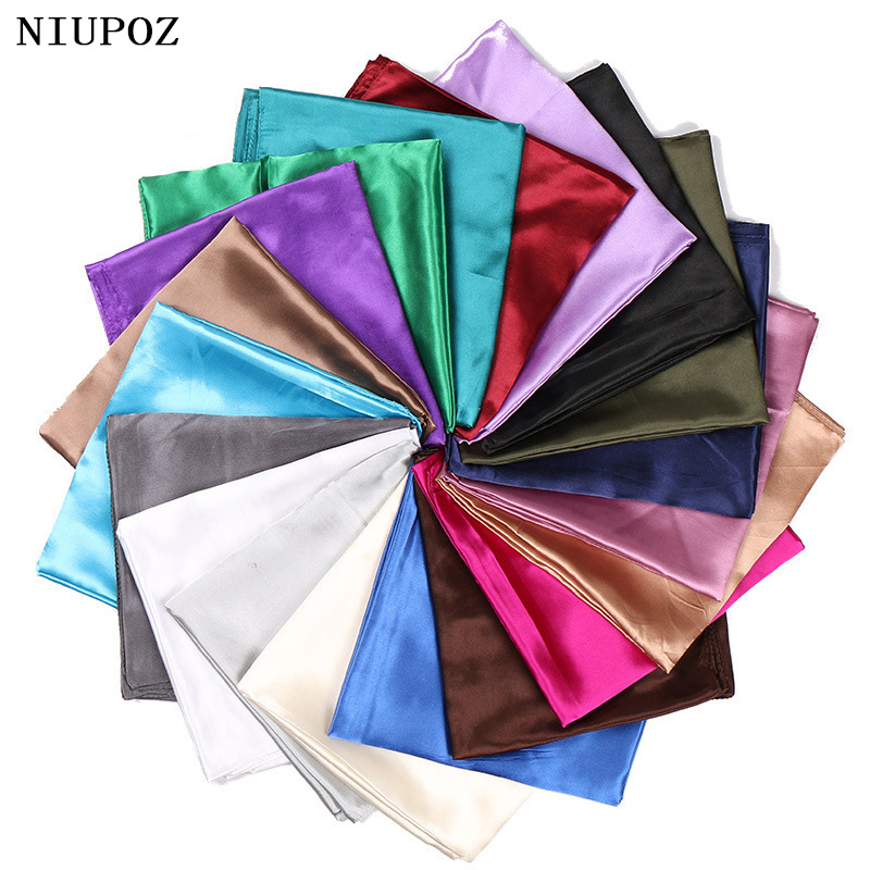Scarf Silk Square - Женская мода 90*90 см, осень-лето, однотонный,