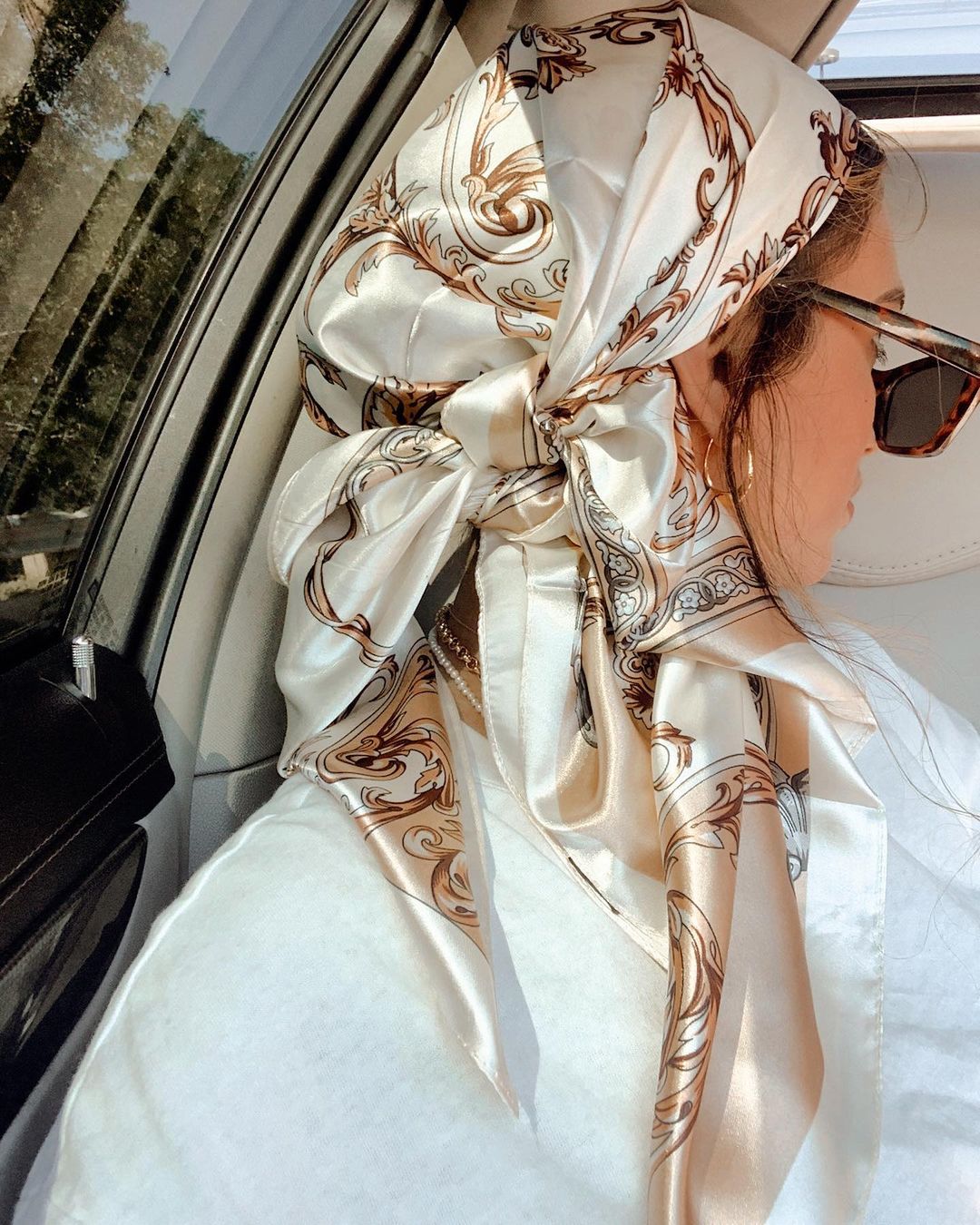 Head Wrap Turban - Атласный квадратный шарф, женский мусульманский хиджаб,