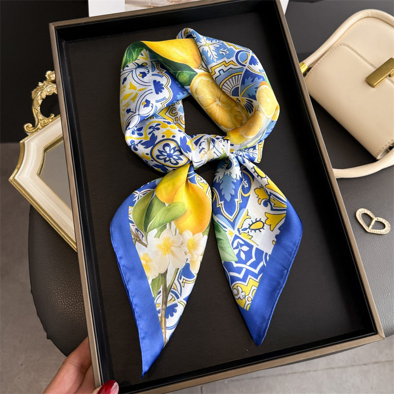 Ascot Neck Scarf - 2026 Новый шелковый квадратный шарф с
