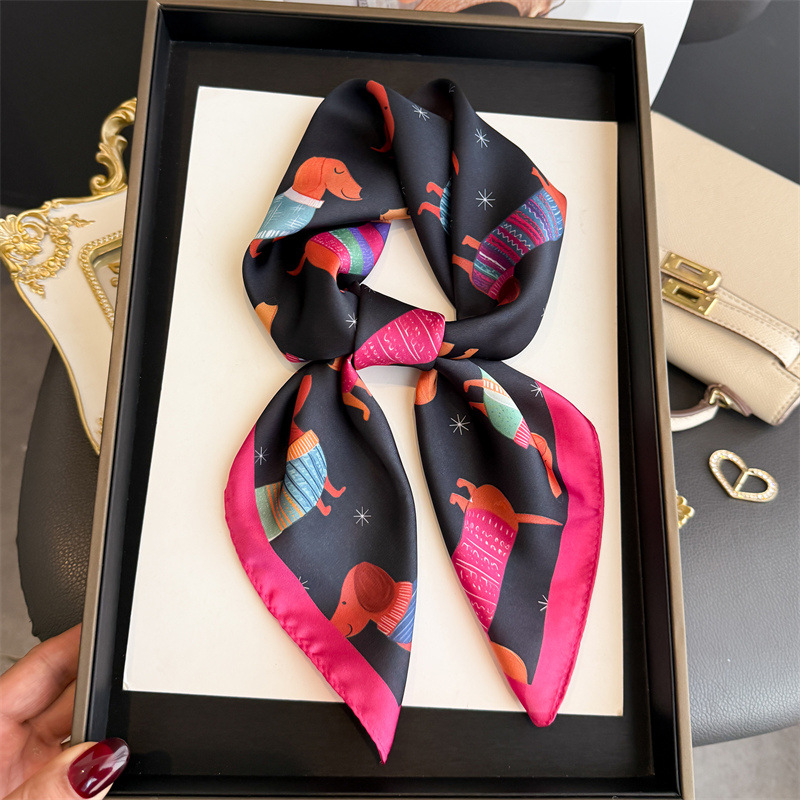 Face Scarf Mask - Модный шарф-бандана с принтом таксы, женский
