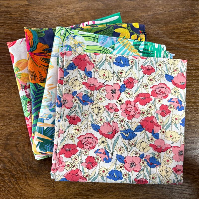 Bandana Cotton - Шарф-бандана 70 см с принтом листьев