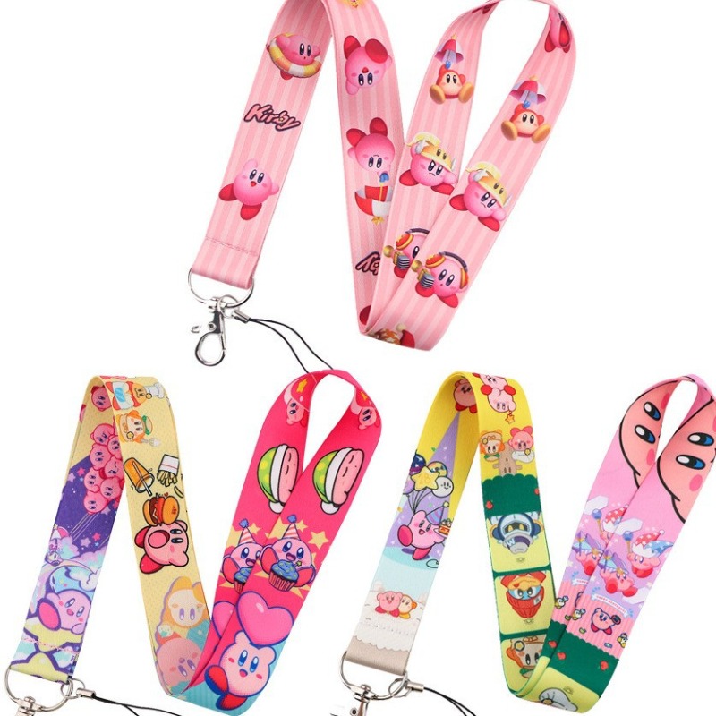 Lanyard Badge Holder - Модный милый ремешок-ланъярд с Кирби: красочный