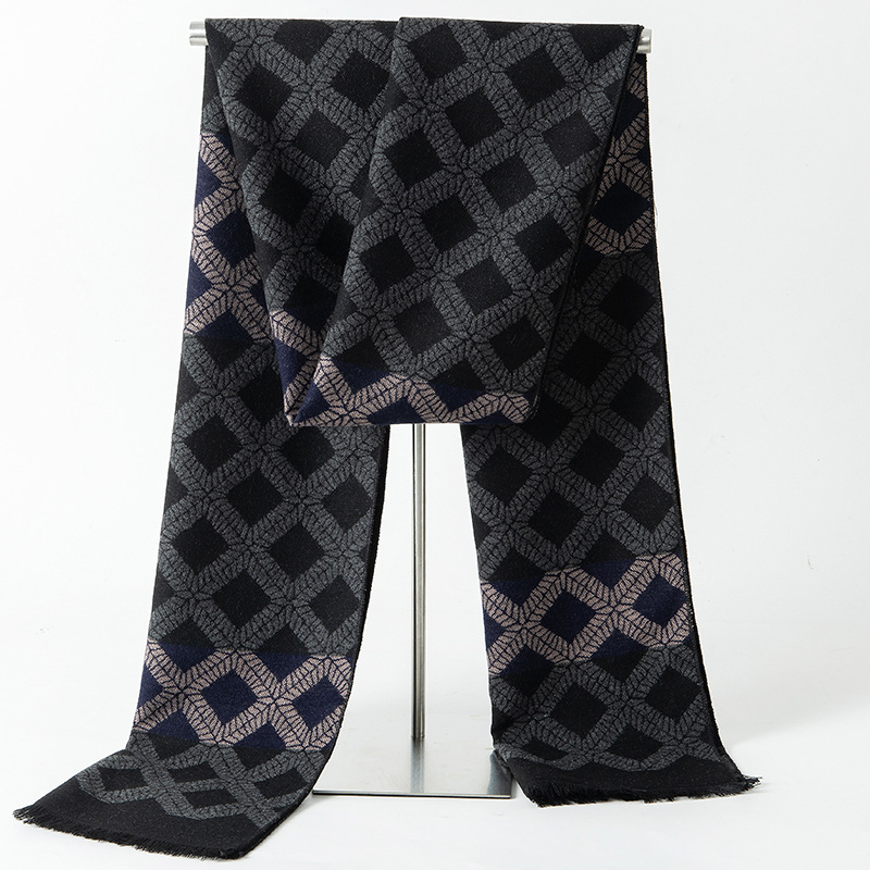 Muffler Men Wool - Дизайнерский брендовый клетчатый зимний мужской кашемировый