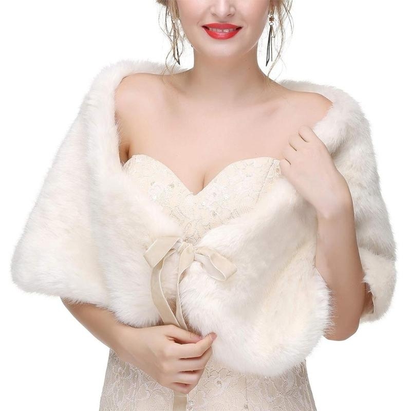 652F Изысканный палантин из ис – обзор и цена Stole Wedding Shawl