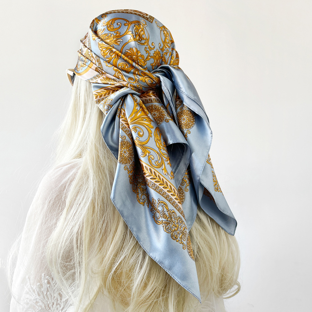 Шелковая атласная квадратная ш – обзор и цена Head Wrap Turban