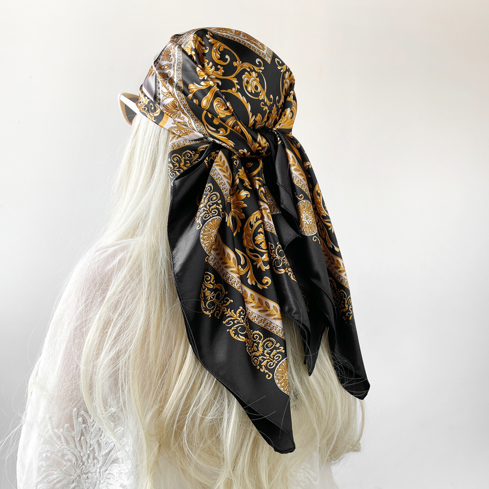 Шелковая атласная квадратная ш – обзор и цена Head Wrap Turban