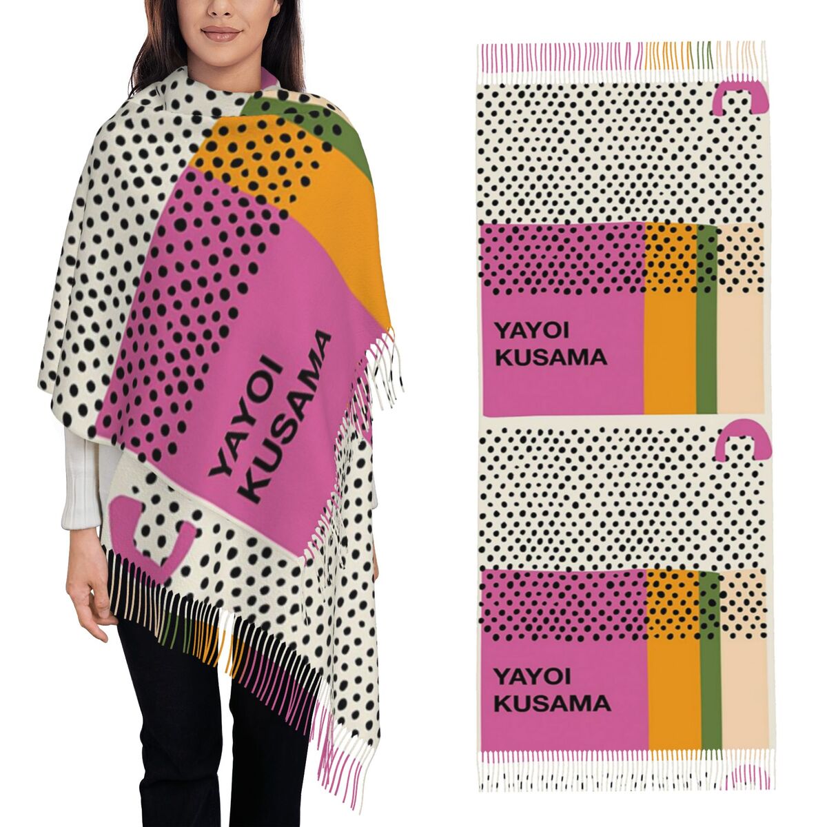 Роскошный шарф Yayoi Kusama In – обзор и цена Infinity Scarf Knit