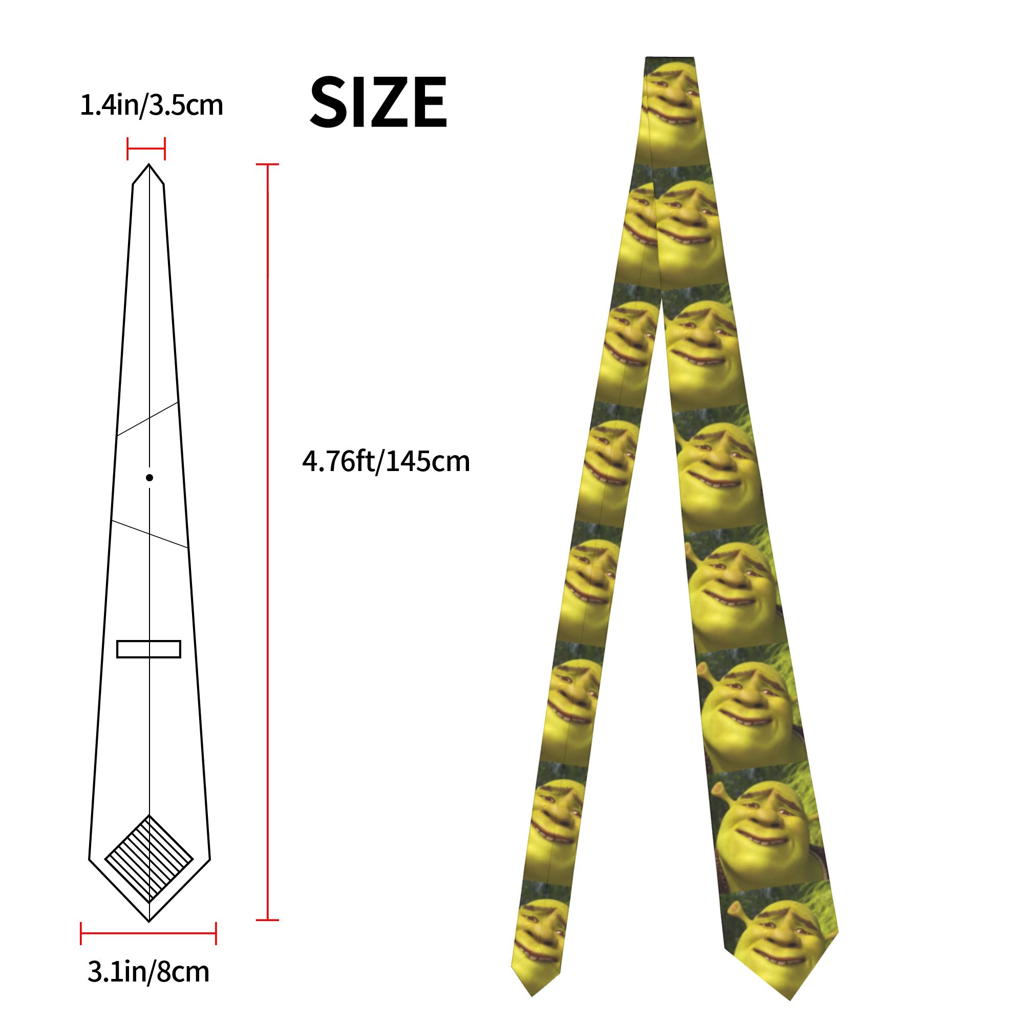 Галстуки с мемами Шрека, аниме – обзор и цена Skinny Tie Men