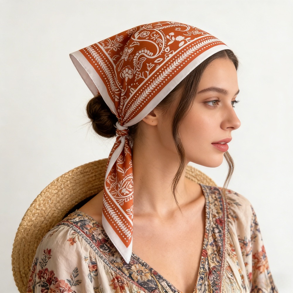 Шелковый платок с принтом кешь – обзор и цена Silk Neck Scarf