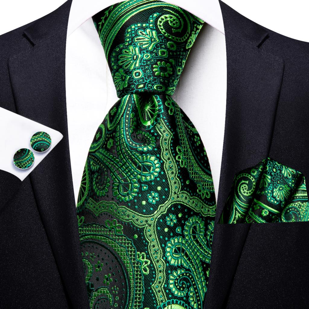 Зеленый шелковый галстук в пол – обзор и цена Silk Tie Striped