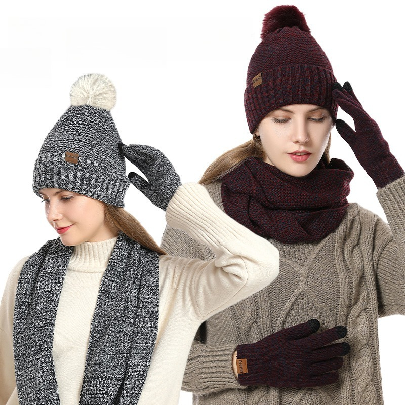 Женский зимний комплект из 3 п – обзор и цена Infinity Scarf Knit