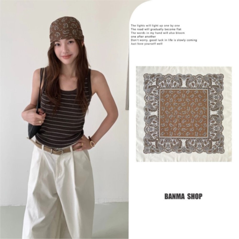 Ретро-платок с узором пейсли 7 – обзор и цена Bandana Cotton