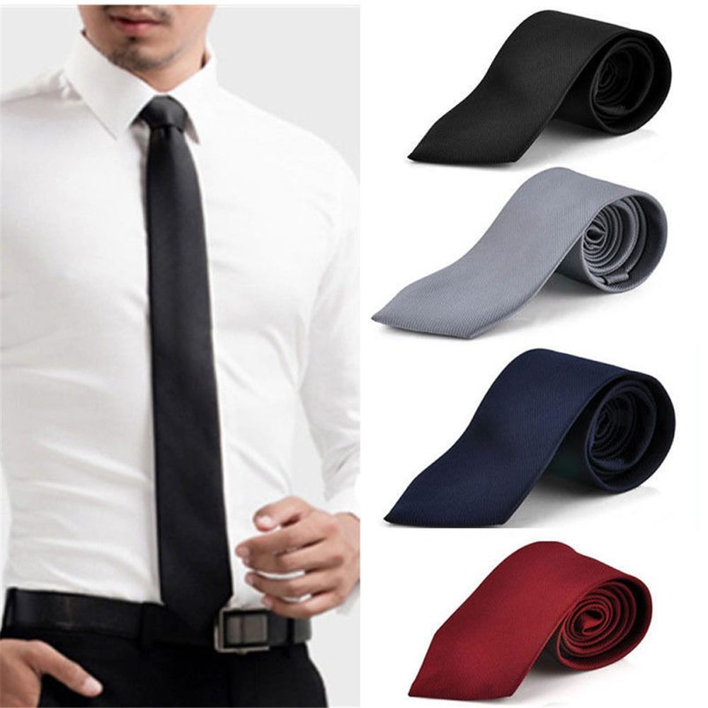 Тонкий однотонный шелковый гал – обзор и цена Skinny Tie Men