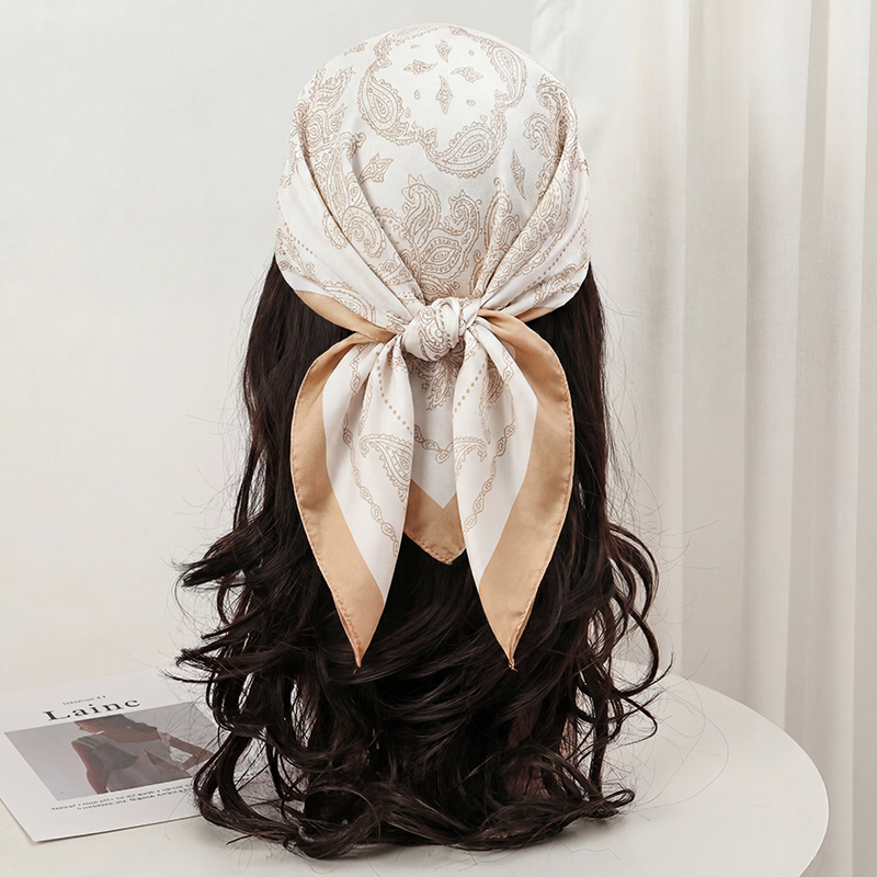 Винтажный бежевый квадратный п – обзор и цена Ascot Neck Scarf