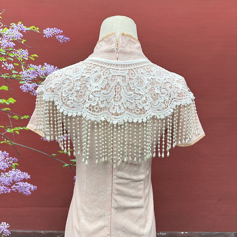 Винтажная шаль с жемчужными ки – обзор и цена Stole Wedding Shawl