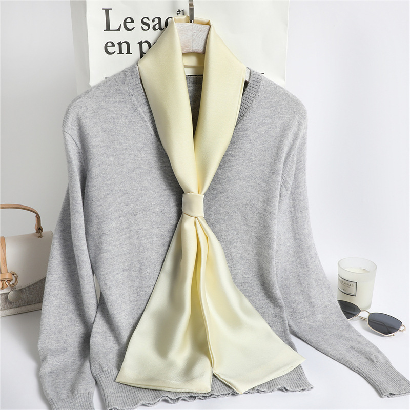 Красный однотонный длинный шел – обзор и цена Ascot Neck Scarf